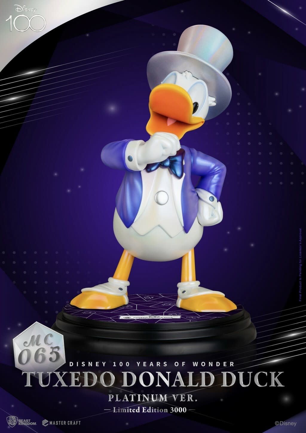 Disney: 100th Anniversary - Master Craft Tuxedo Donald Duck Platinum Version Statue - Fans Geek Store