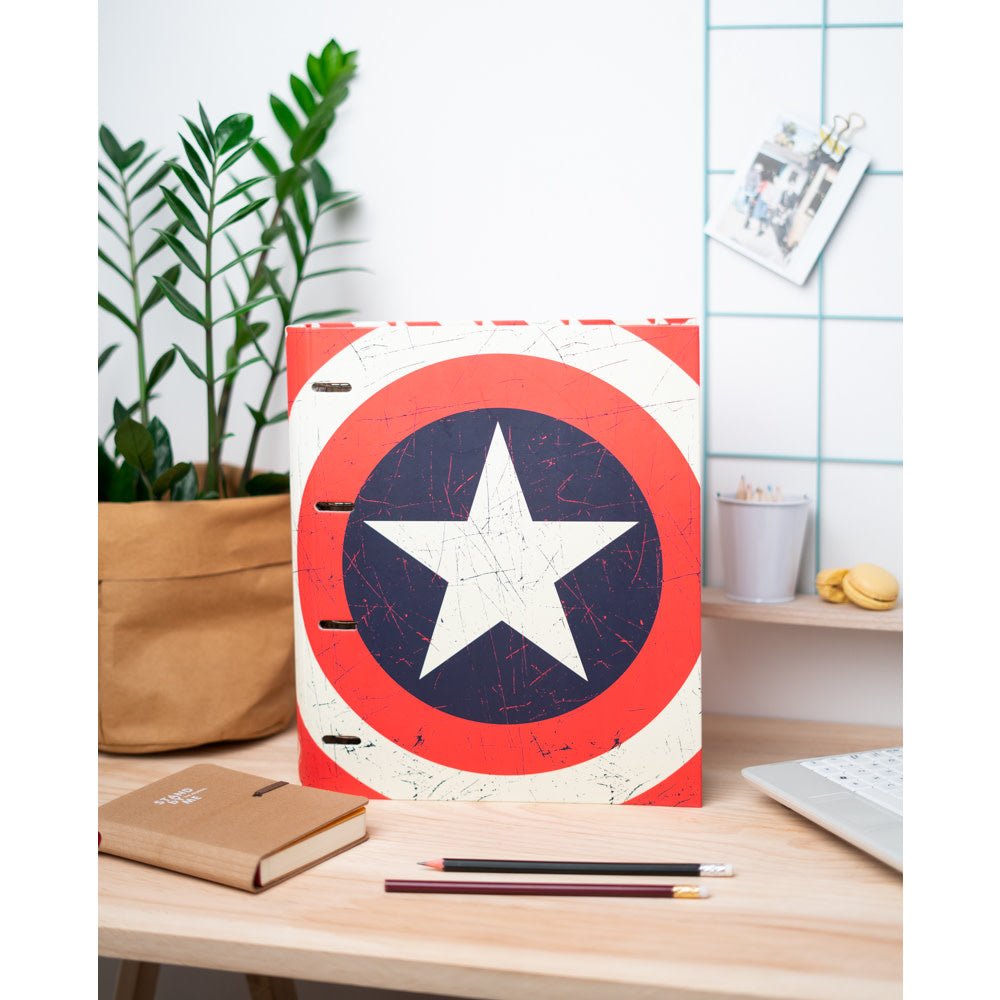 Marvel: Captain America Shield 4 Ring Binder - Fans Geek Store
