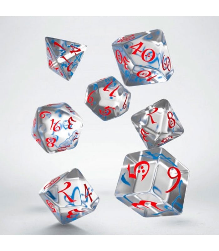Classic RPG Dobbelstenenset Transparant & Rood - 7 Stuks - Fans Geek Storeproduct_typeQ Workshop