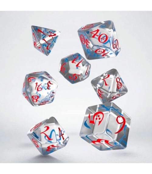 Classic RPG Dobbelstenenset Transparant & Rood - 7 Stuks - Fans Geek Storeproduct_typeQ Workshop