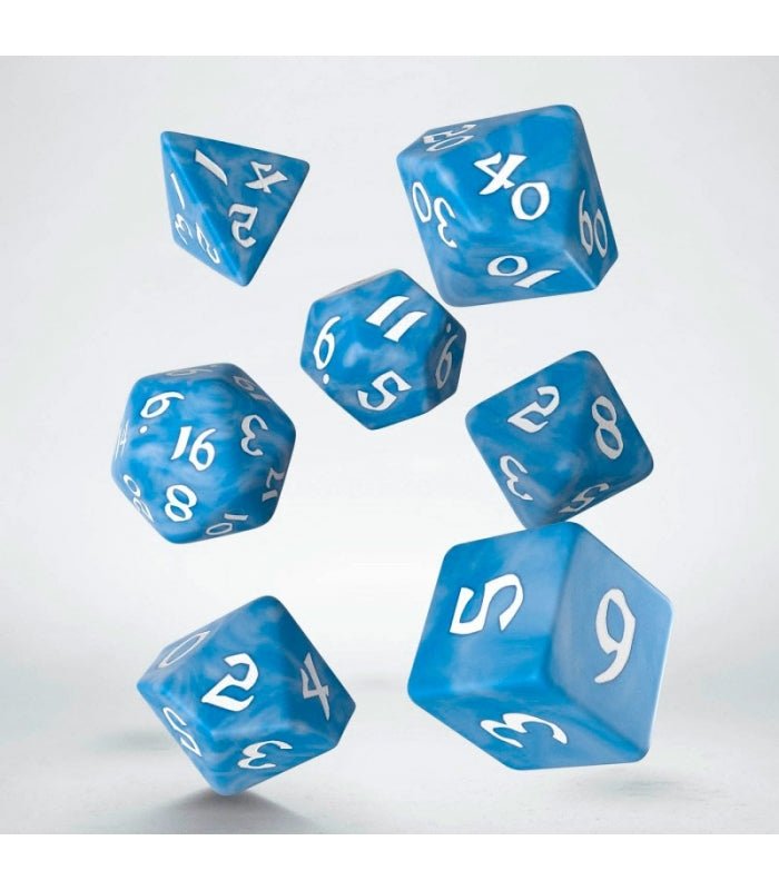 Classic Runic Dobbelstenenset Blauw & Wit - 7 Stuks - Fans Geek Storeproduct_typeQ Workshop