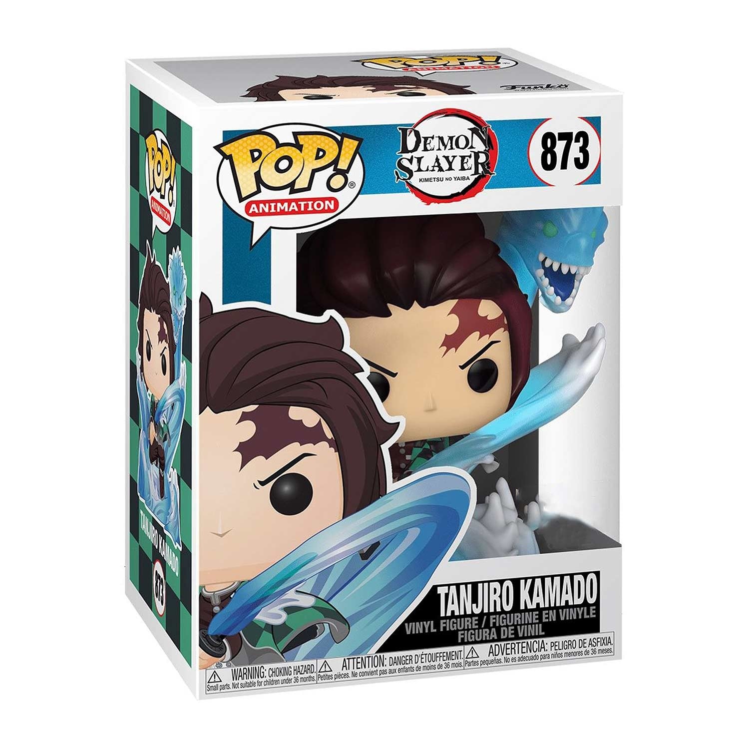 Pop! Anime: Demon Slayer - Tanjiro Kamado (with Dragon) (Translucent - Glow in the Dark) - US Exclusive ENG - Fans Geek Store