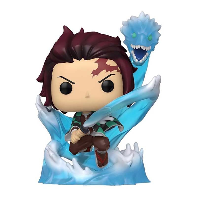 Pop! Anime: Demon Slayer - Tanjiro Kamado (with Dragon) (Translucent - Glow in the Dark) - US Exclusive ENG - Fans Geek Store
