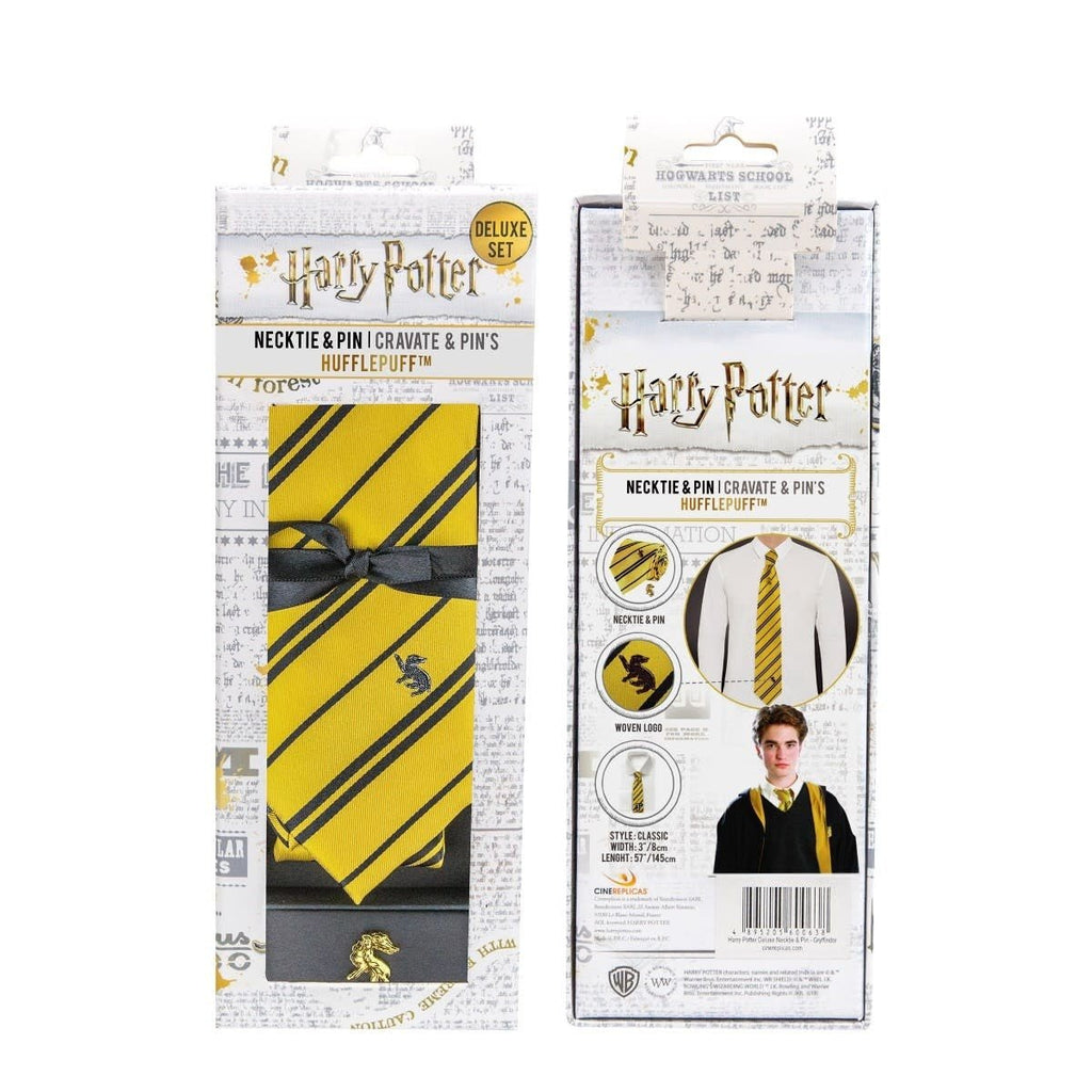 Harry Potter: Deluxe Box Set Hufflepuff Necktie - Fans Geek Store