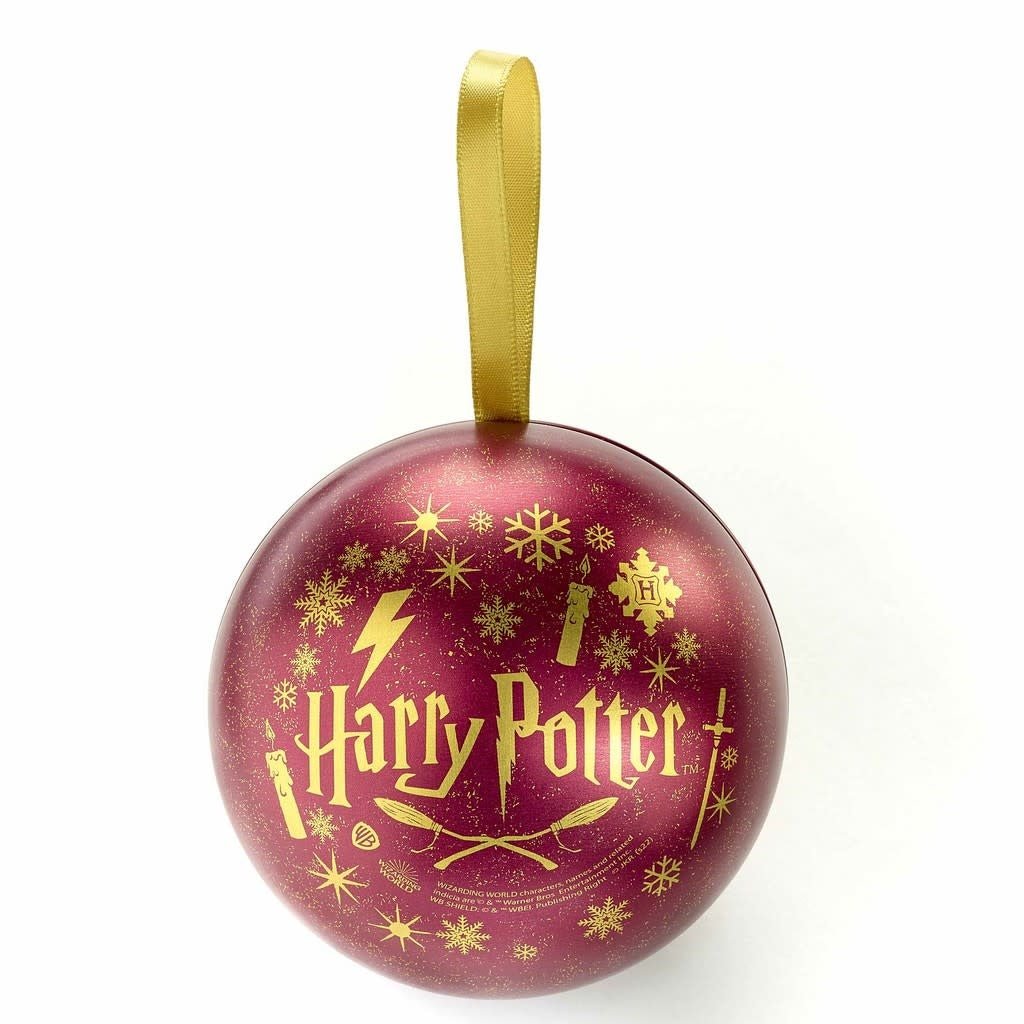 Harry Potter: Hogwarts Crest Red Bauble with Time Turner Necklace - Fans Geek Store