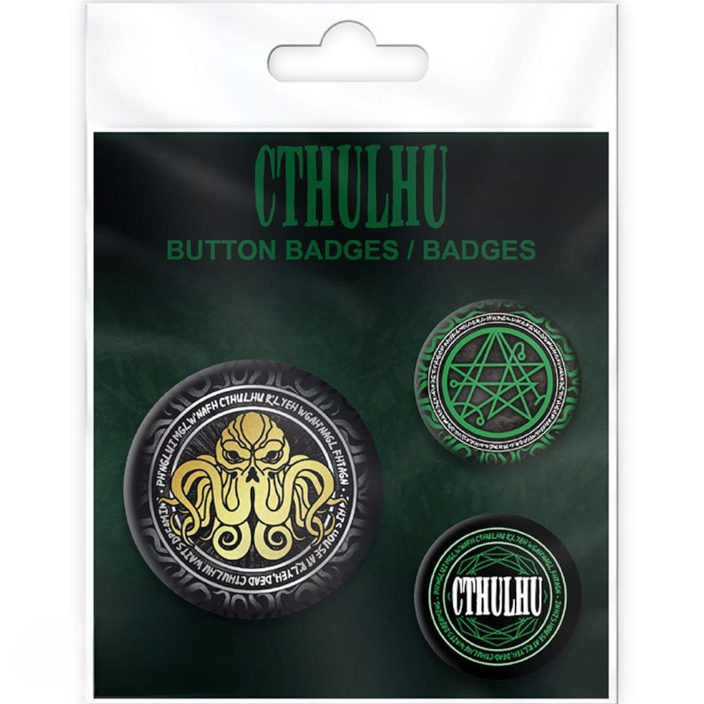 CTHULHU - Badge Pack - Necronomicon - Fans Geek Store