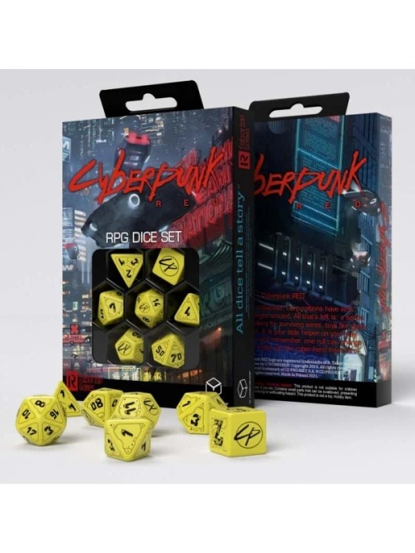 Cyberpunk Red Dobbelset Zwart Geel- 7 Stuks - Fans Geek Storeproduct_typeCardshouse