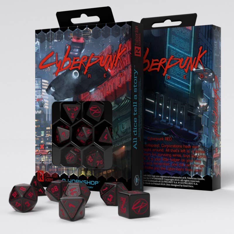 Cyberpunk Red Rpg Dobbelset Zwart Rood - Fans Geek Storeproduct_typeCardshouse