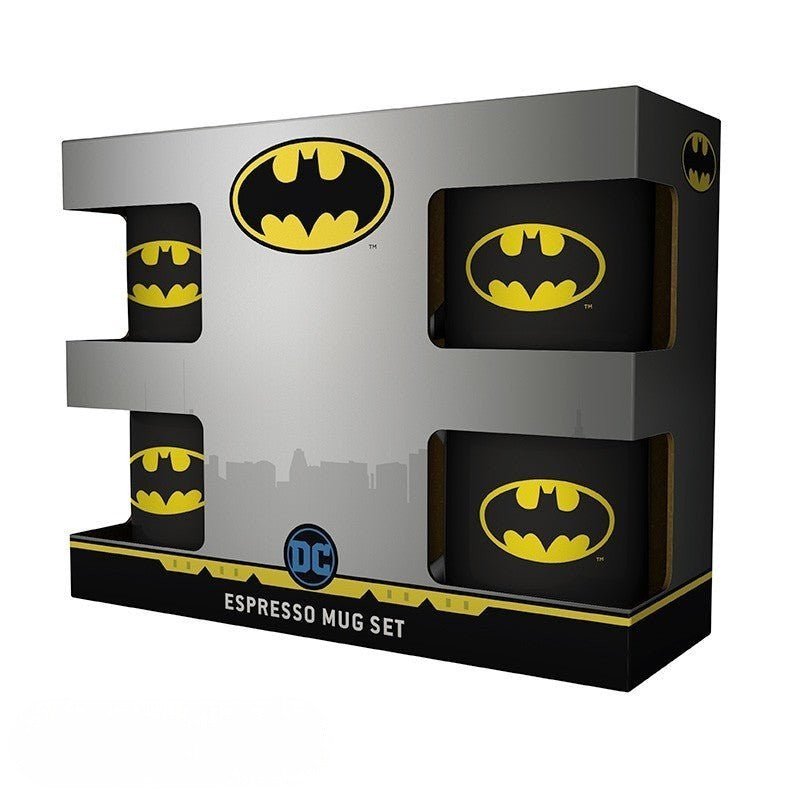 DC Comics: Batman Espresso Mokken Set van 4 - Keramiek 110ml - Fans Geek Storeproduct_typeABYstyle
