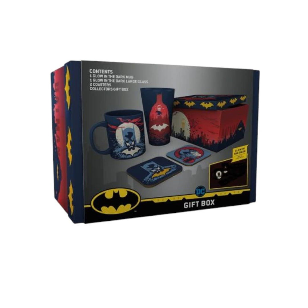 DC COMICS - Pck Glass XXL + Mug + 2 Coasters "Glow" - Fans Geek Store