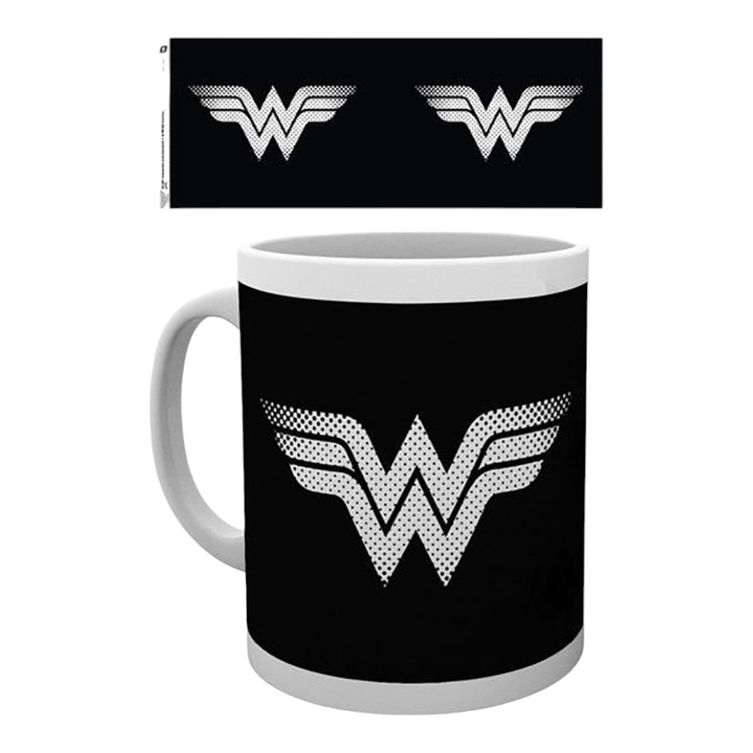 DC Comics: Wonder Woman Monotone Logo - Mug - Fans Geek Store