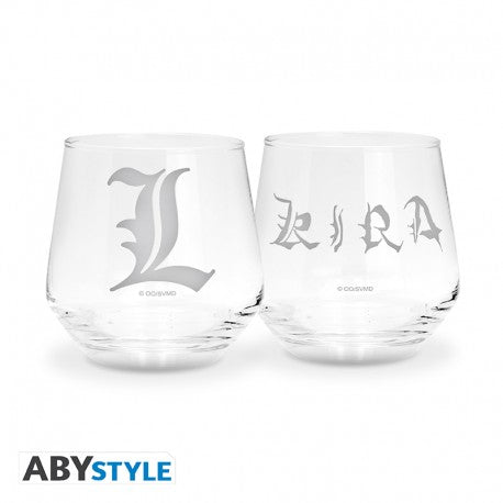 Death Note Glazen Set Kira & L ABYstyle Glas 300ml 2-delig
