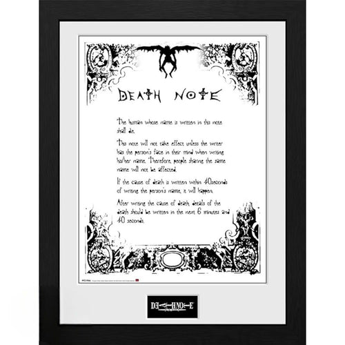 DEATH NOTE - Framed print "Death Note" - Fans Geek Store