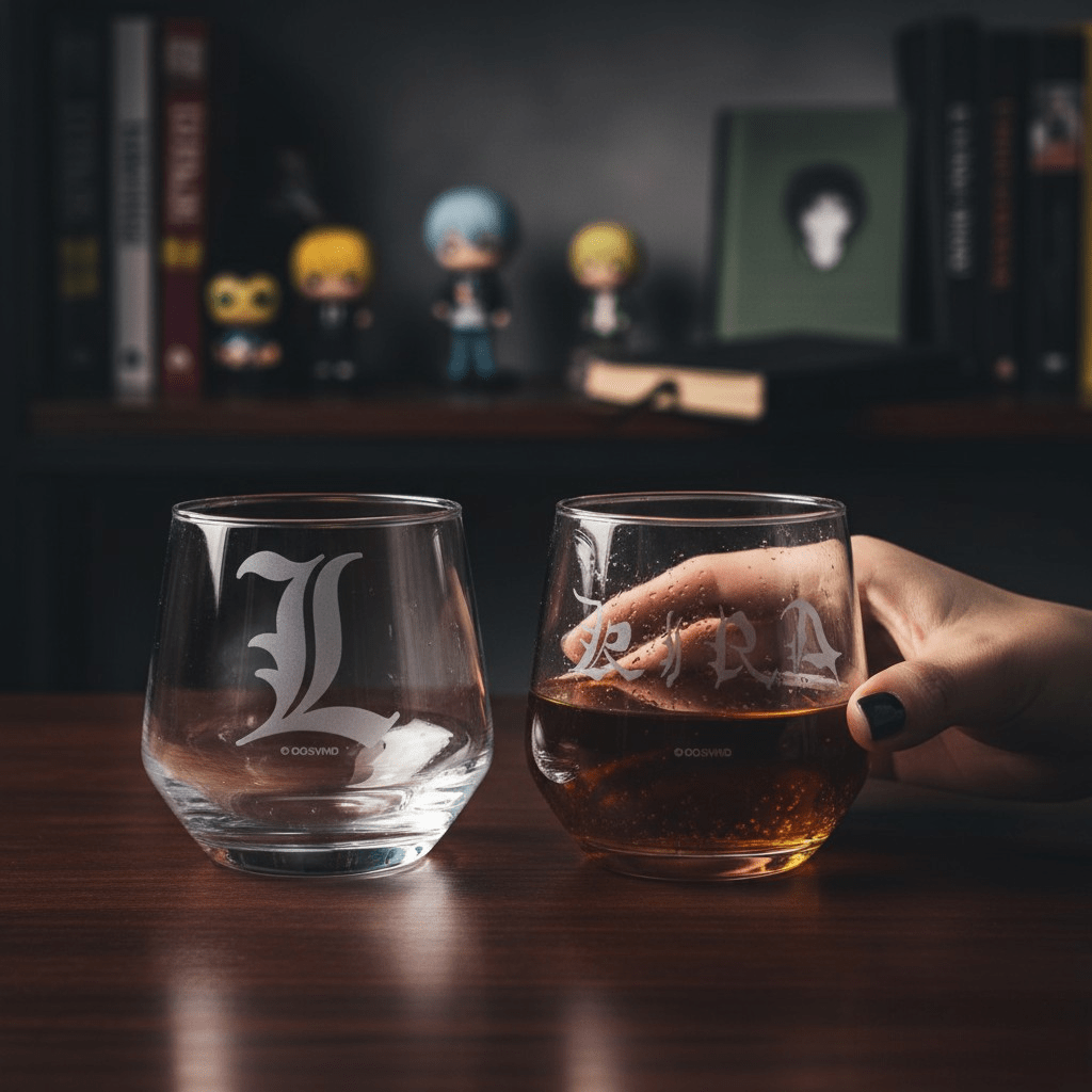 Death Note Glazen Set Kira & L 300ml 2-delig - Fans Geek Storeproduct_typeABYstyle