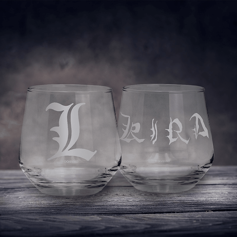 Death Note Glazen Set Kira & L 300ml 2-delig - Fans Geek Storeproduct_typeABYstyle