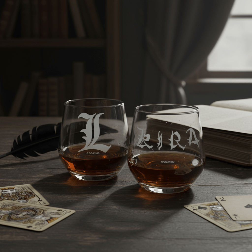 Death Note Glazen Set Kira & L 300ml 2-delig - Fans Geek Storeproduct_typeABYstyle