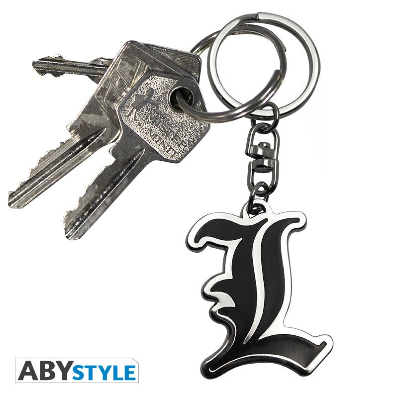 Death Note Sleutelhanger L Symbol ABYstyle Metaal 4.5x3cm