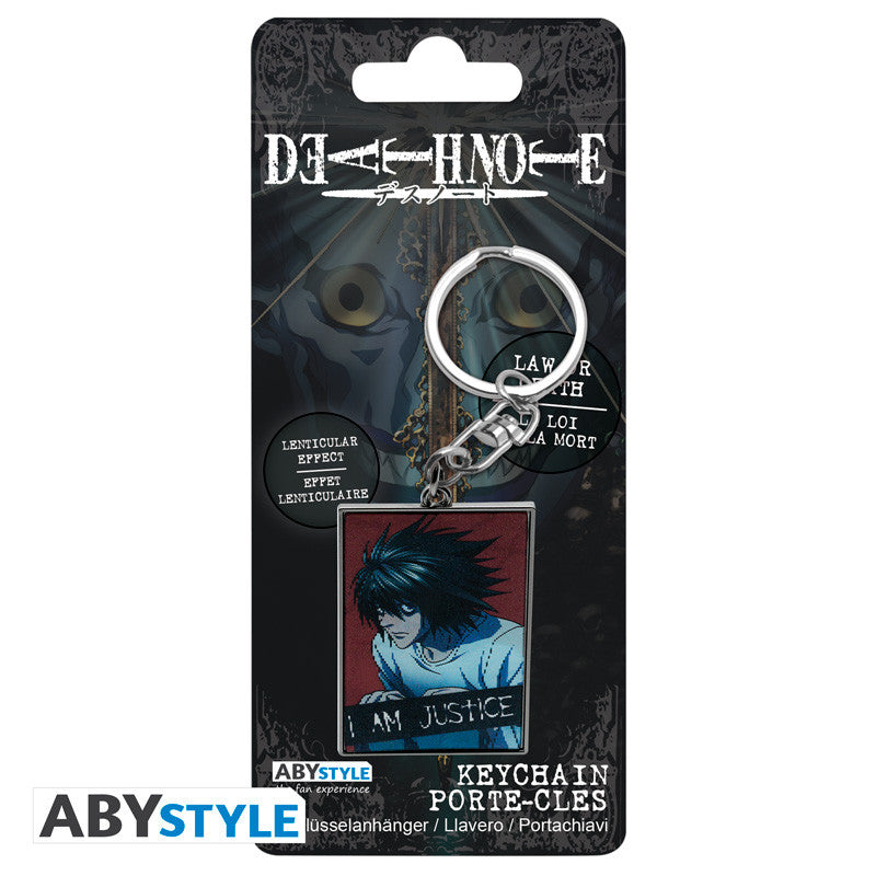Death Note Sleutelhanger Justice Light & L ABYstyle Metaal 4.8x5.5cm