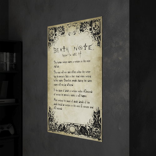 Death Note 🖤 Poster Rules 91.5x61cm - Fans Geek Storeproduct_typeGB eye