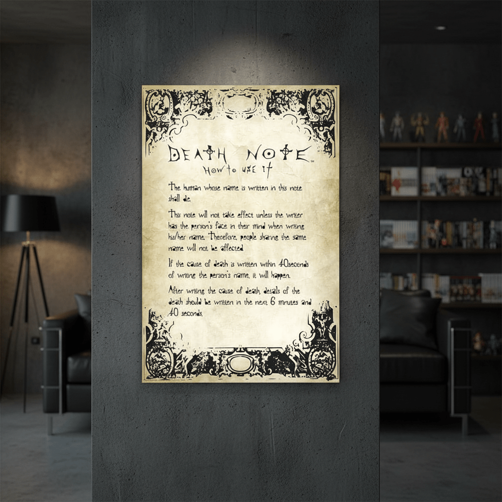 Death Note 🖤 Poster Rules 91.5x61cm - Fans Geek Storeproduct_typeGB eye