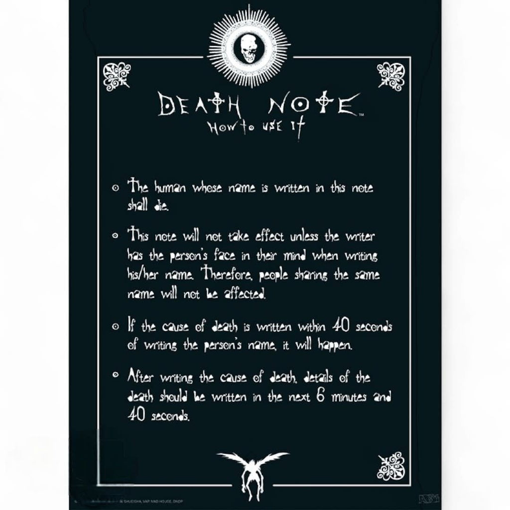 DEATH NOTE - Set 2 Chibi Posters 52x38 - Light & Death Note - Fans Geek Store
