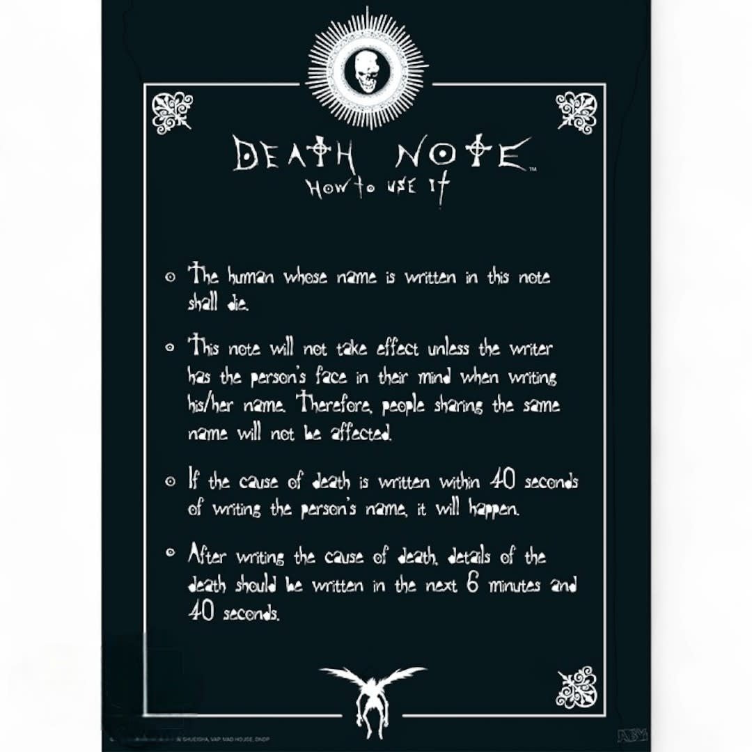 DEATH NOTE - Set 2 Chibi Posters 52x38 - Light & Death Note - Fans Geek Store
