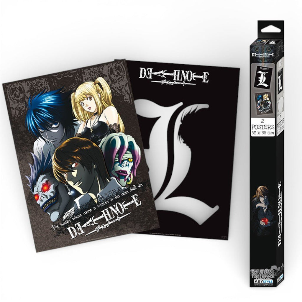 DEATH NOTE - Set 2 Posters Chibi 52x38 - L & Group - Fans Geek Storeproduct_typeAbyStyle