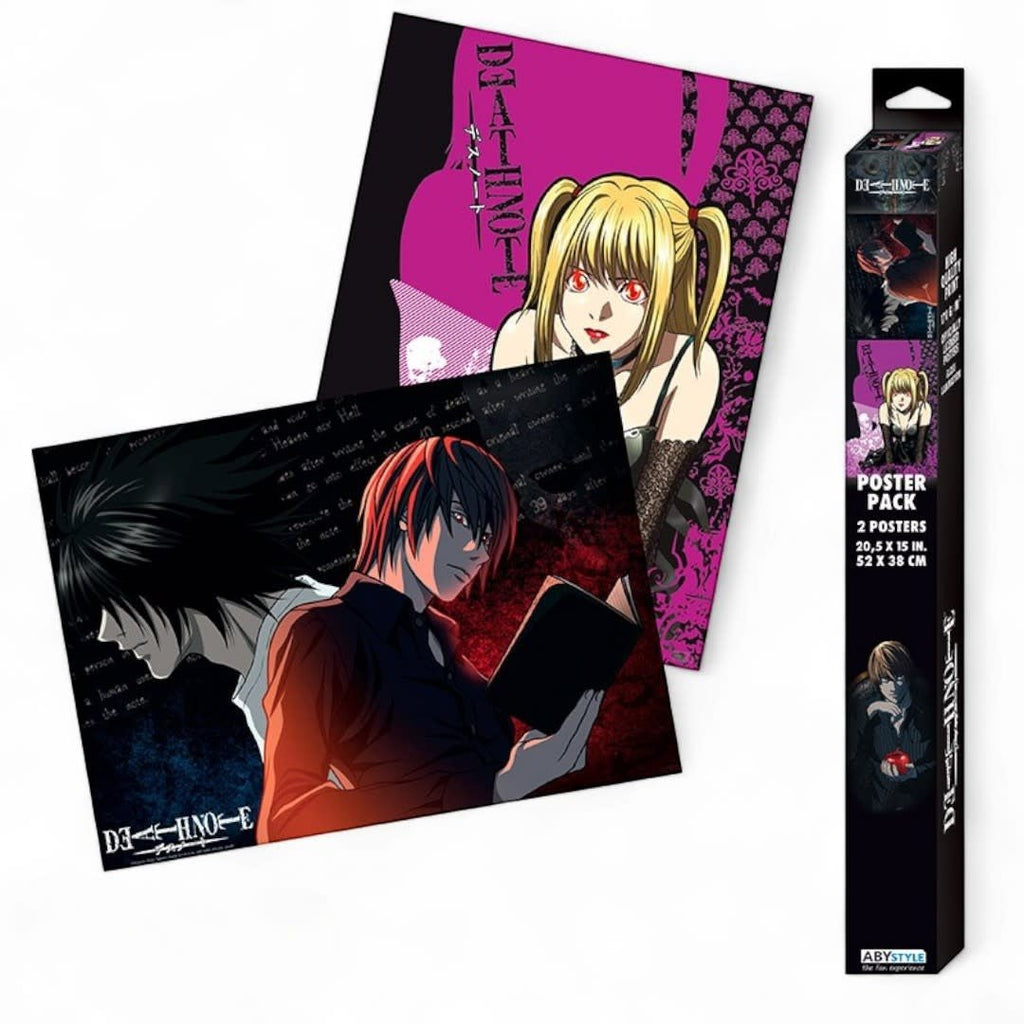 DEATH NOTE - Set 2 Posters Chibi 52x38 - L vs Light & Misa - Fans Geek Store