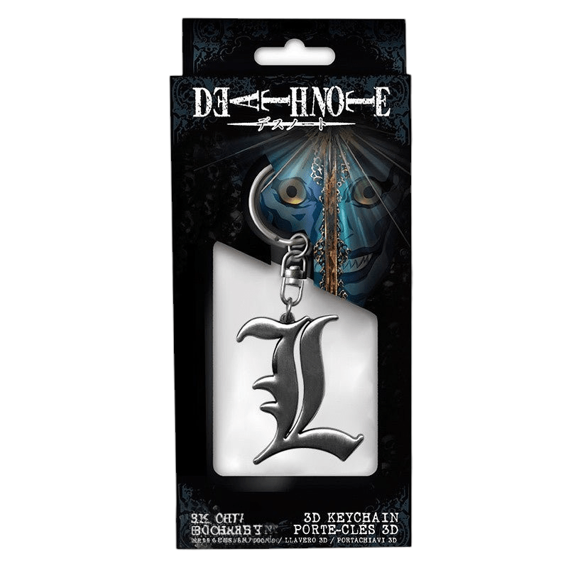 Death Note Sleutelhanger 3D L Symbol Metaal - Fans Geek Storeproduct_typeABYstyle