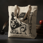 Death Note 🖤 Tote Bag Characters Katoen 38x42cm - Fans Geek Storeproduct_typeABYstyle