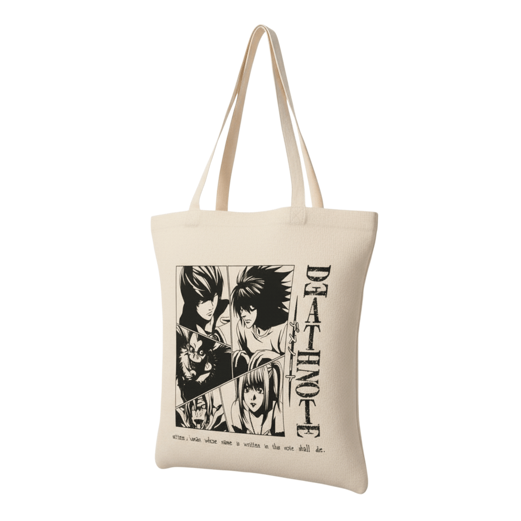 Death Note 🖤 Tote Bag Characters Katoen 38x42cm - Fans Geek Storeproduct_typeABYstyle
