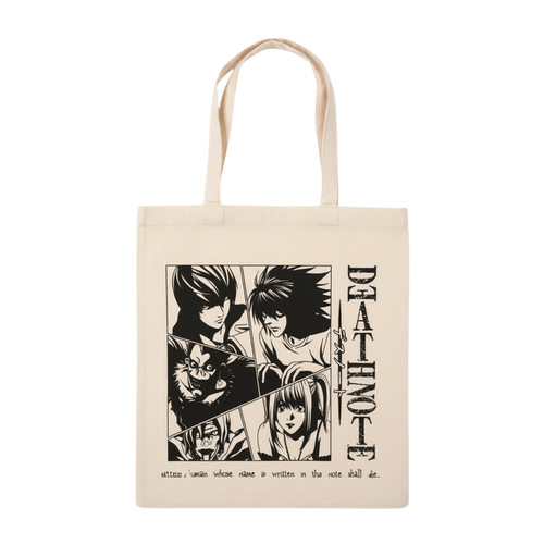 Death Note 🖤 Tote Bag Characters Katoen 38x42cm - Fans Geek Storeproduct_typeABYstyle
