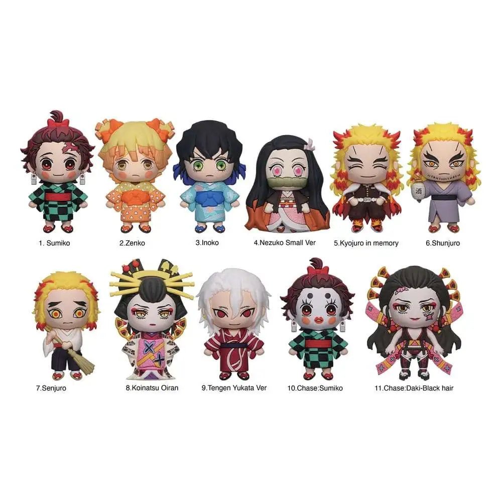 Demon Slayer Kimetsu no Yaiba – 3D PVC Bag Clips Serie 5 | Display 24 Blind Bags - Fans Geek Storeproduct_typeMonogram