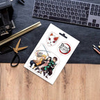 DEMON SLAYER - Pck Tumbler with straw 470ml + Acryl + Stickers - Fans Geek Store