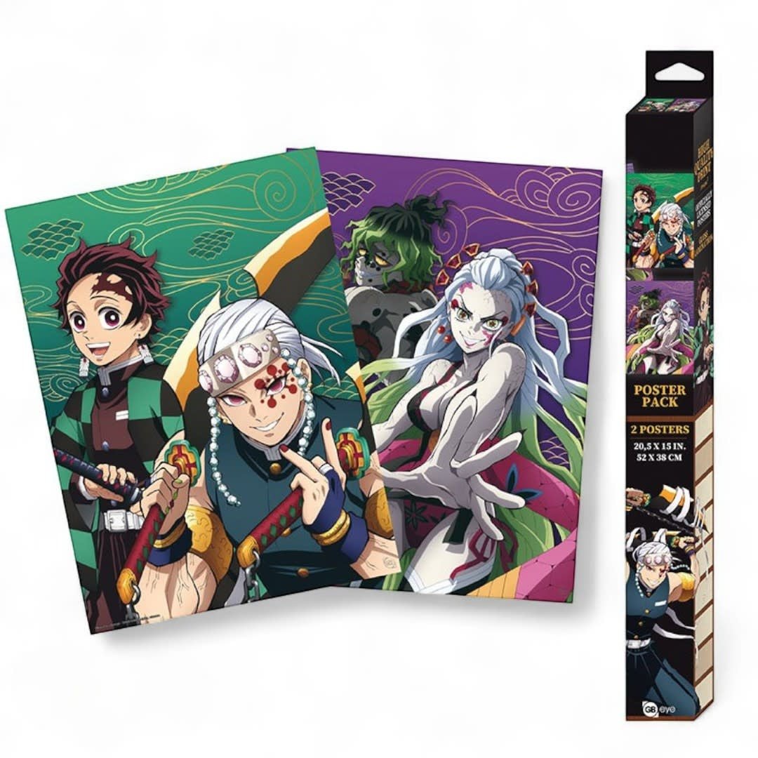 DEMON SLAYER - Set 2 Posters Chibi 52x38 - Entertainment District - Fans Geek Store