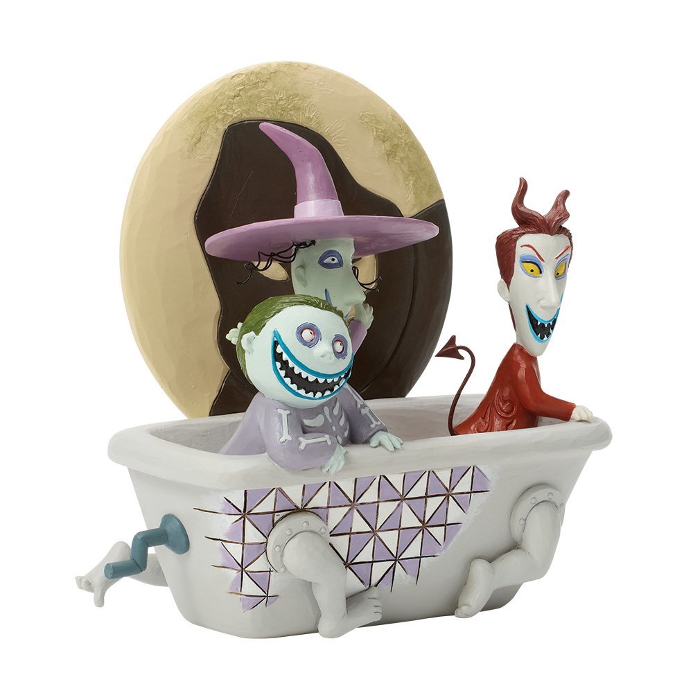 Disney Traditions: Lock, Shock & Barrel met Oogie Boogie Beeldje – Nightmare Before Christmas - Fans Geek Storeproduct_typeEnesco
