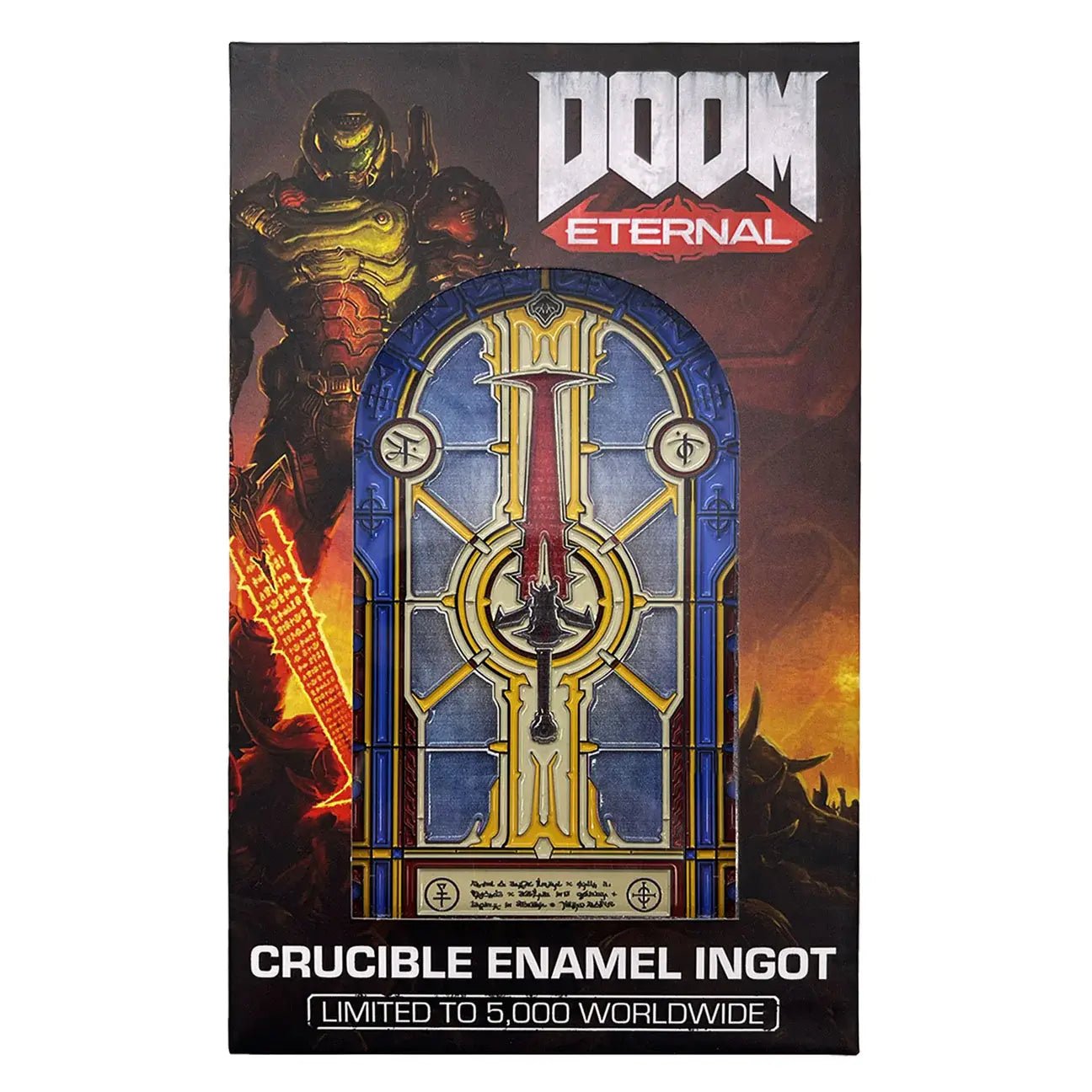 DOOM: Limited Edition Crucible Sword Stained Glass Window Ingot - Fans Geek Store