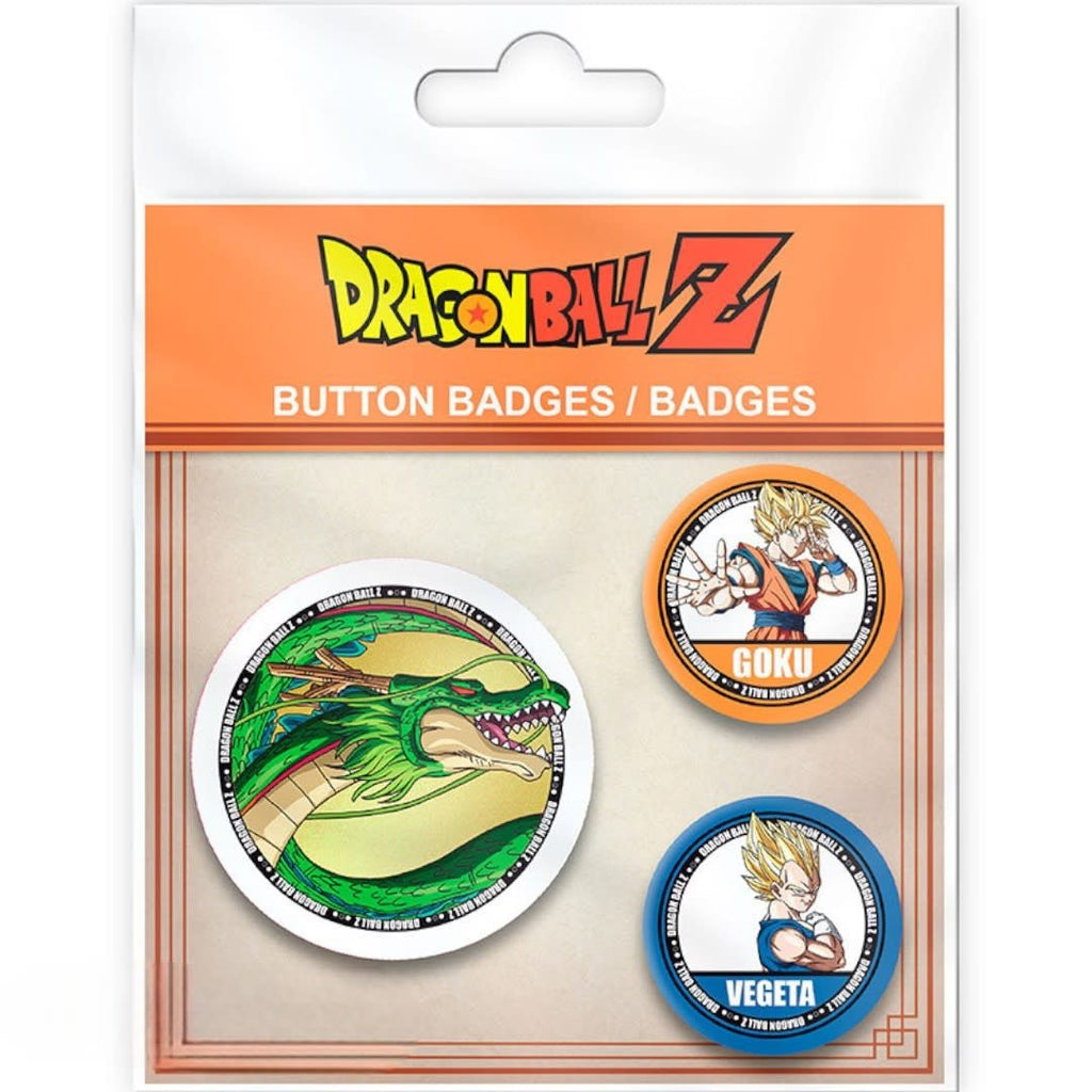 DRAGON BALL - Badge Pack - Goku, Vegeta & Shenron - Fans Geek Store