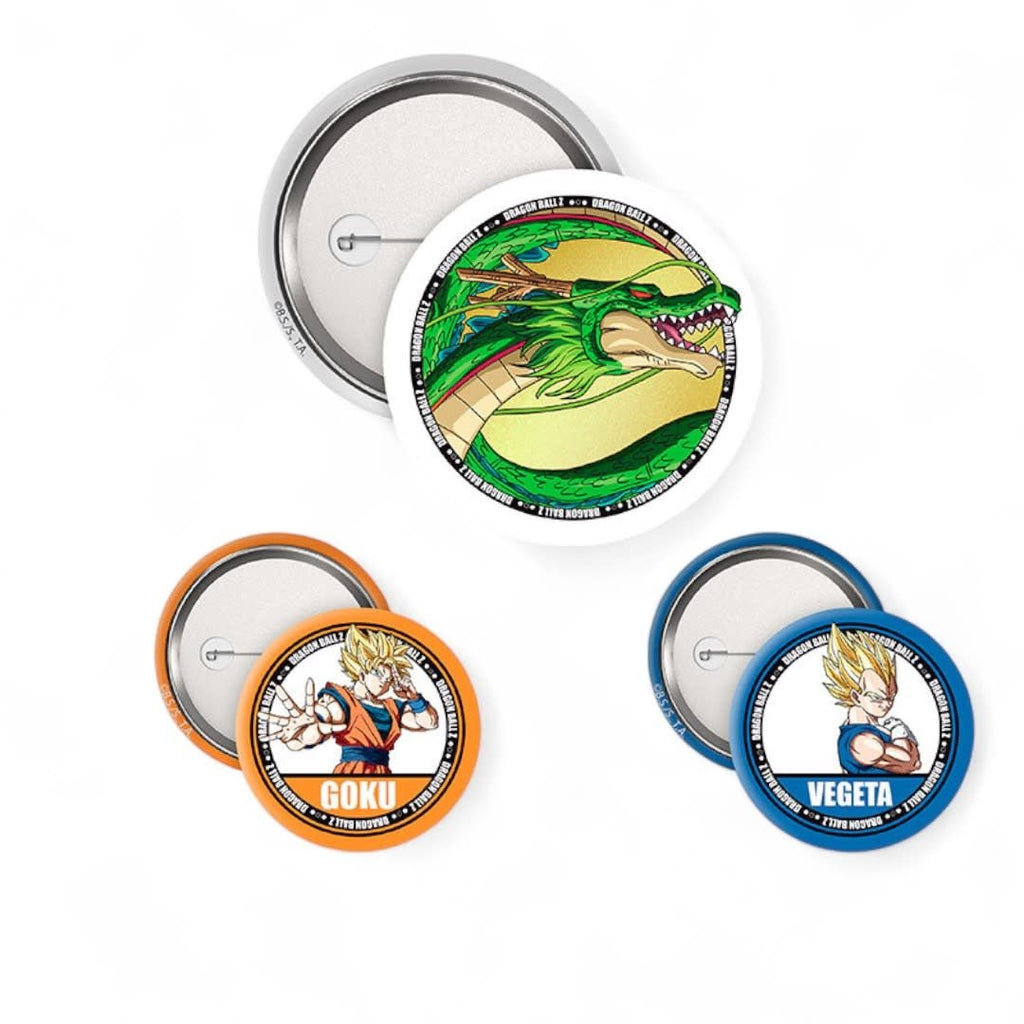 DRAGON BALL - Badge Pack - Goku, Vegeta & Shenron - Fans Geek Store