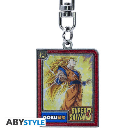 Dragon Ball Z Lenticulaire Sleutelhanger Goku Super Saiyan 3 ABYstyle Metaal 3.8x3cm