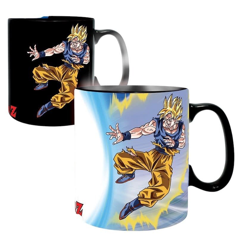 DRAGON BALL - Pck premium Large Glass +3D Keychain+Mug HeatChange - Fans Geek Store