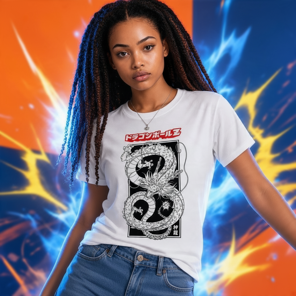 Dragon Ball Shenron T-shirt met zwart-witprint - Fans Geek Storeproduct_type#ABYstyle