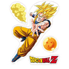 DRAGON BALL - Stickers - 16x11cm/ 2 sheets - DBZ/ Goku - Vegeta - Fans Geek Store