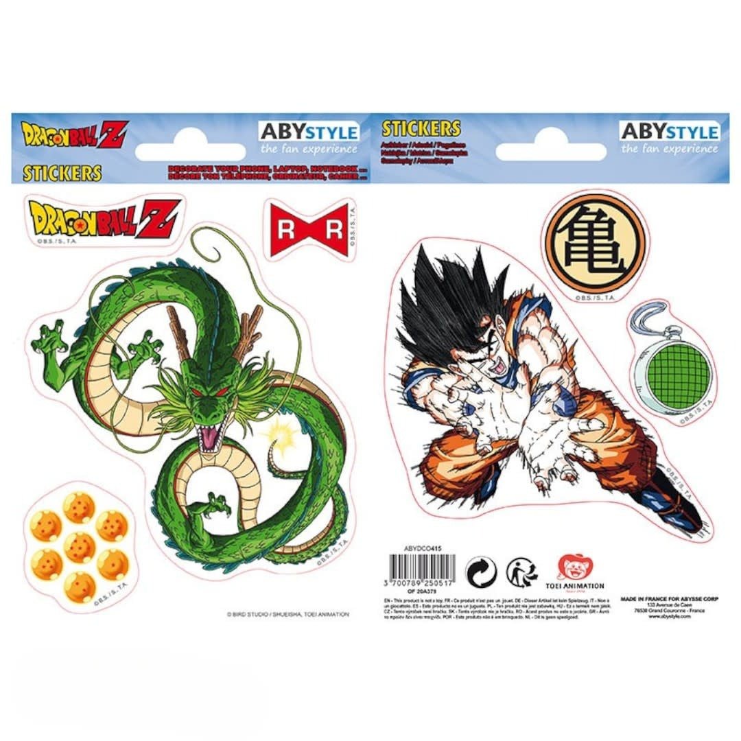 DRAGON BALL - Stickers - 16x11cm/ 2 sheets - DBZ/ Shenron - Fans Geek Store