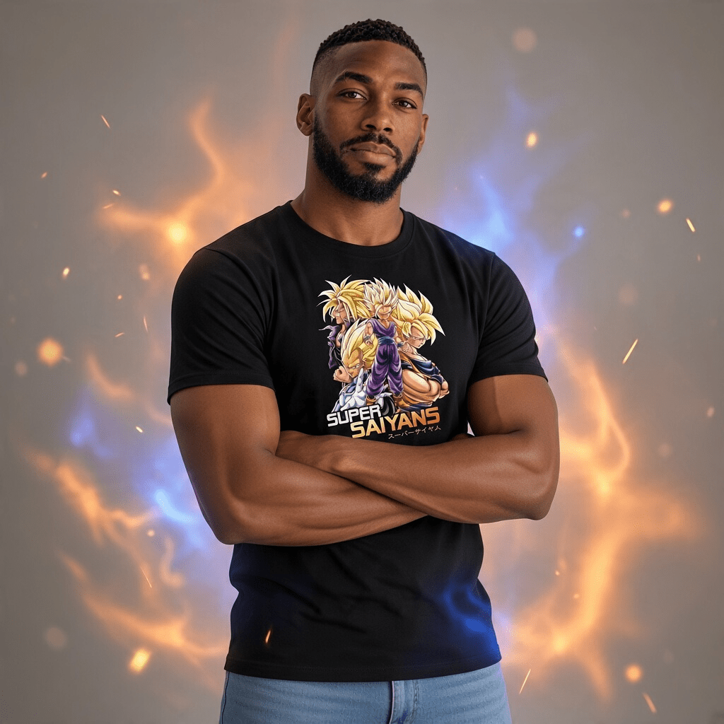 Dragon Ball Z T-shirt Super Saiyans zwart - Fans Geek Storeproduct_type#ABYstyle
