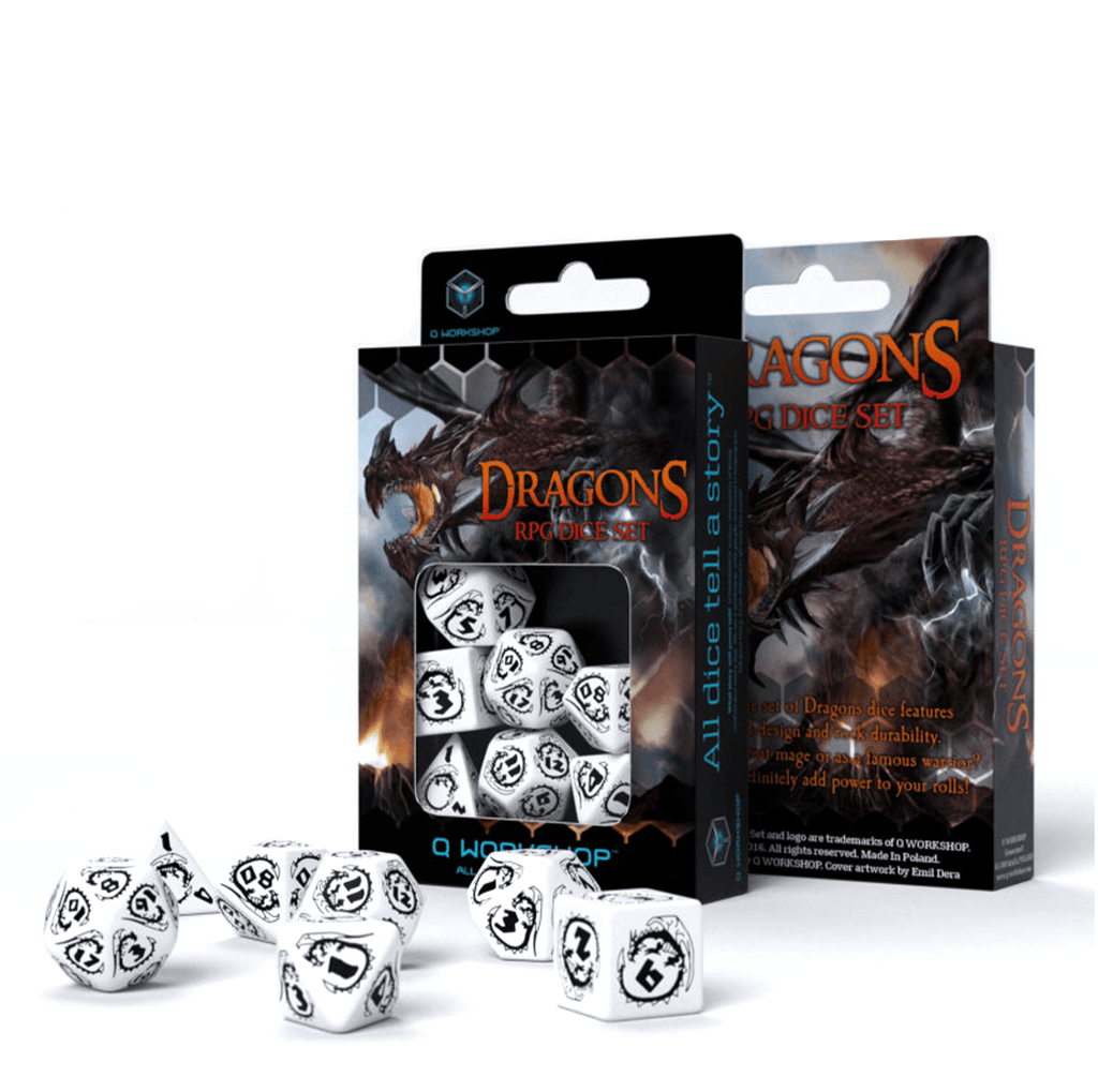 Dragons Rpg Dobbelset wit en zwart - Fans Geek Storeproduct_typeCardshouse