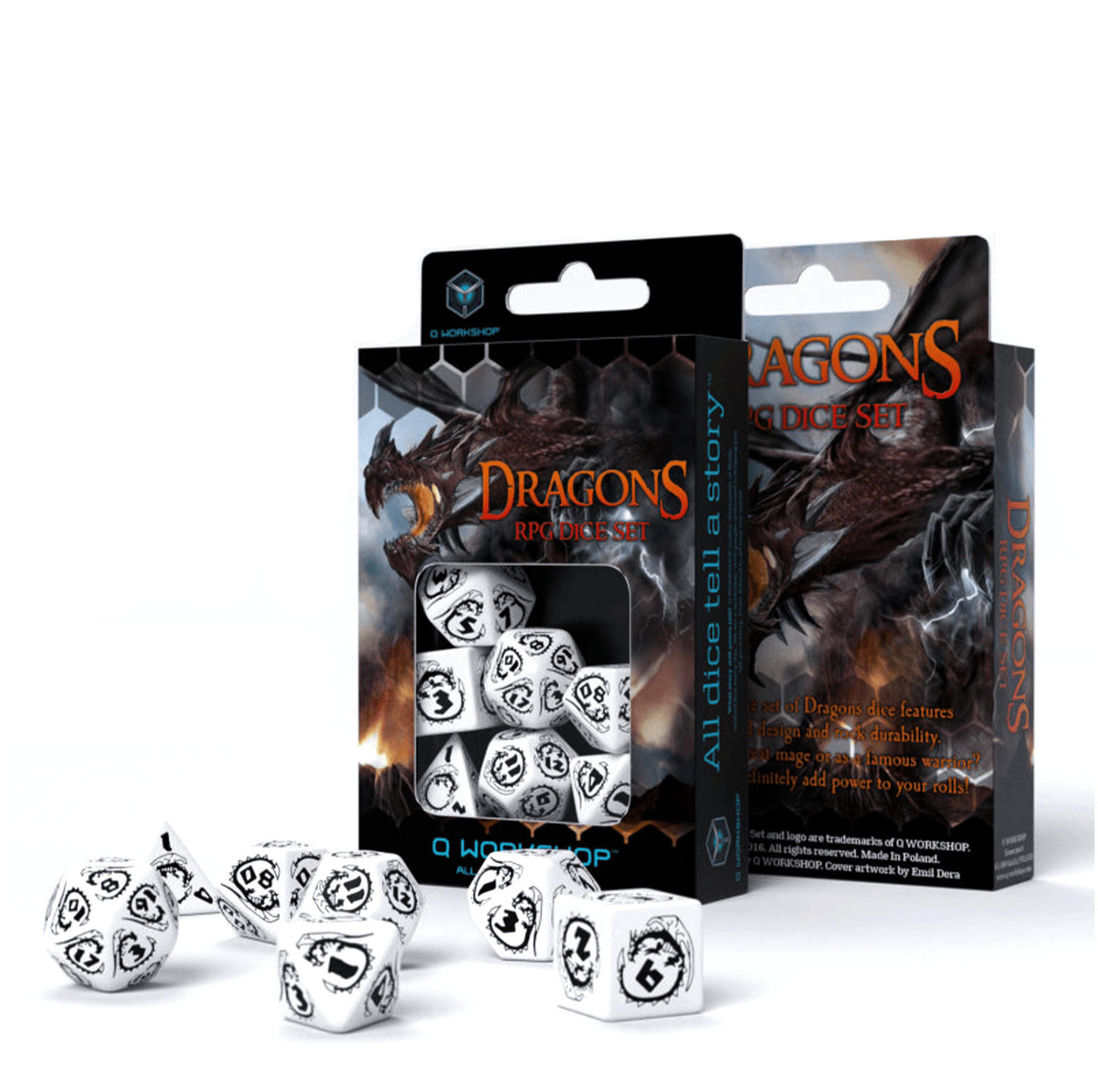 Dragons Rpg Dobbelset wit en zwart - Fans Geek Storeproduct_typeCardshouse
