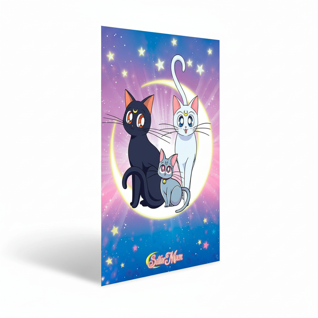 Sailor Moon poster – Luna, Artemis & Diana