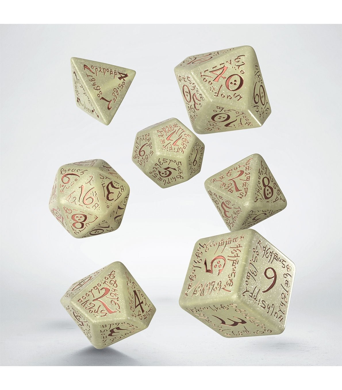 Elvish Jumbo Dobbelstenenset 7-delig Beige Koper - Fans Geek Storeproduct_typeHEO