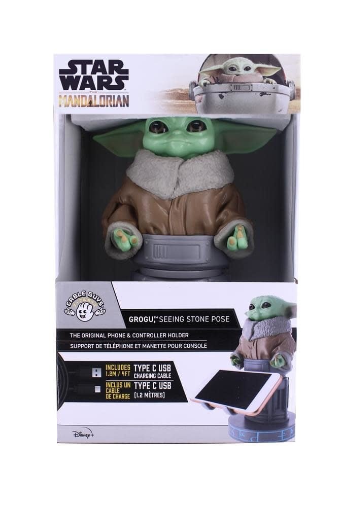 Star Wars: The Mandalorian - Grogu Seeing Stone Cable Guy Phone and Controller Stand - Fans Geek Store